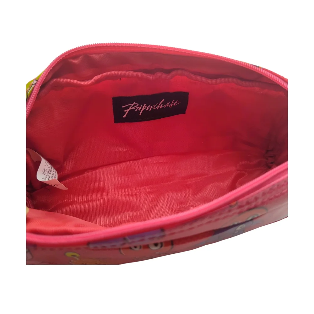 Papercase Pink Monster Zippered Pencil Pouch